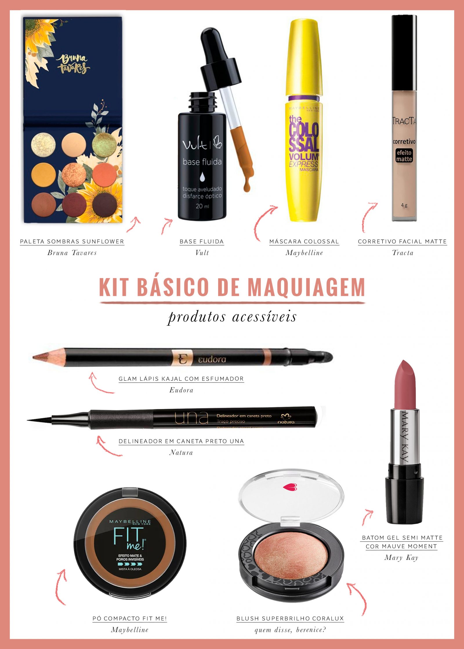 Kit básico de maquiagem: produtos acessíveis - Dia de Beauté