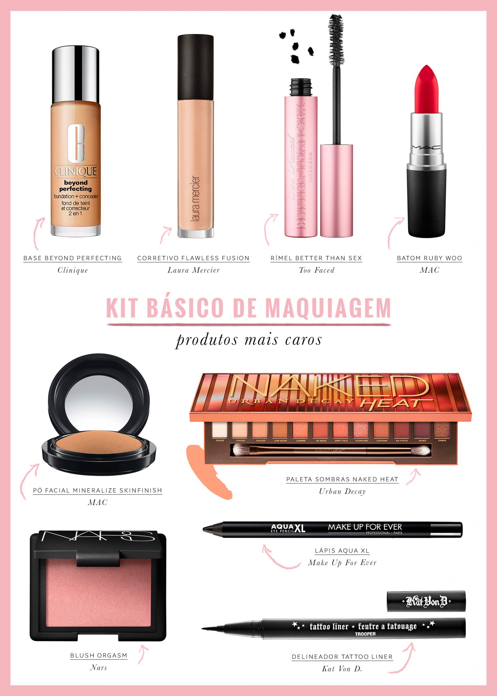 Kit básico de maquiagem: produtos mais caros - Dia de Beauté