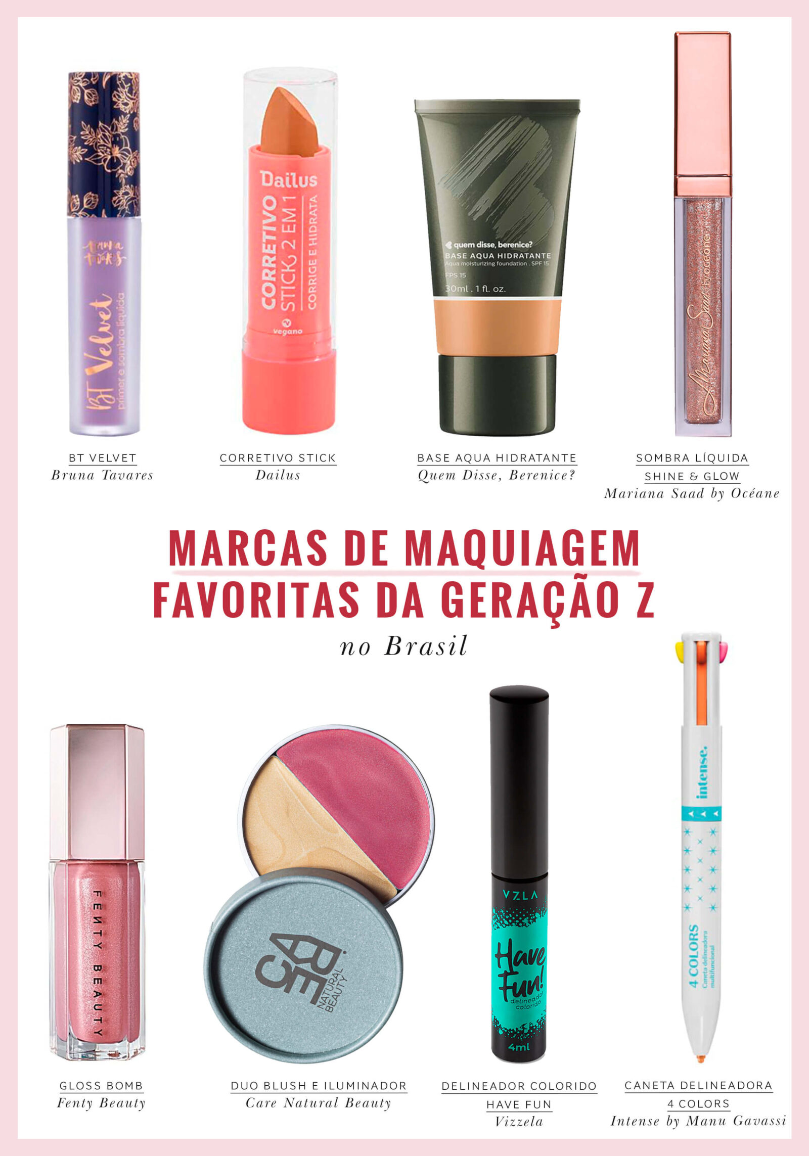 marcas de maquiagem favoritas da geração z no Brasil